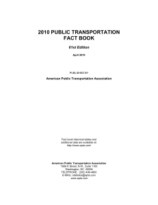 2010 PUBLIC TRANSPORTATION FACT BOOK  61st Edition