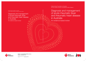 Diagnosis and management of acute rheumatic fever and rheumatic heart disease in Australia