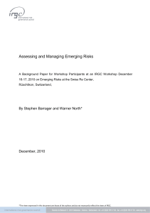 Assessing and Managing Emerging Risks