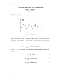 13.42 Design Principles for Ocean Vehicles 1. Fourier Series