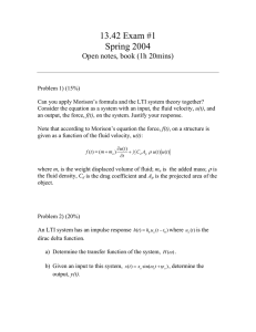 13.42 Exam #1 Spring 2004 Open notes, book (1h 20mins) ρ