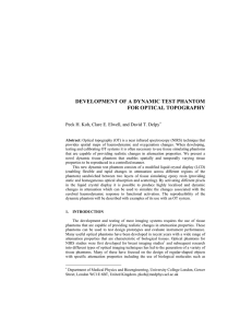 DEVELOPMENT OF A DYNAMIC TEST PHANTOM FOR OPTICAL TOPOGRAPHY