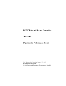 RCMP External Review Committee 2007-2008 Departmental Performance Report
