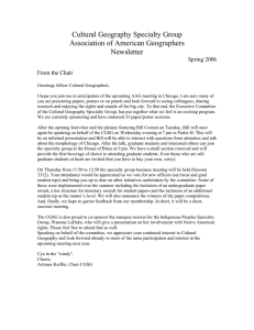 Cultural Geography Specialty Group Association of American Geographers Newsletter Spring 2006