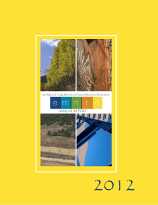 2012 ANNUAL REPORT New Mexico Energy, Minerals and Natural Resources Department