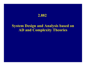 2.882 System Design and Analysis based on AD and Complexity Theories