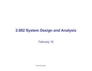 2.882 System Design and Analysis February 16 Taesik Lee © 2004