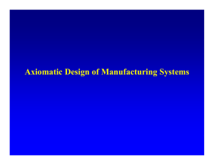 Axiomatic Design of Manufacturing Systems