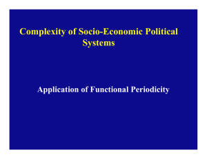 Complexity of Socio-Economic Political Systems Application of Functional Periodicity