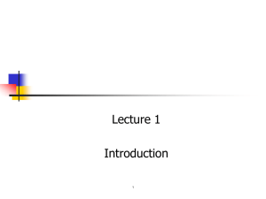 Lecture 1  Introduction 1