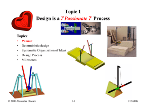 ? Topic 1 Design is a Process
