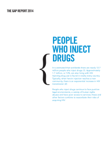 PEOPlE wHO injEcT dRuGs THE GAP REPORT 2014