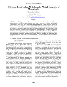 A Bayesian Record Linkage Methodology for Multiple Imputation of Missing Links