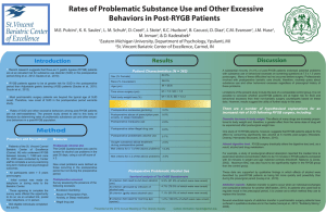 Rates of Problematic Substance Use and Other Excessive