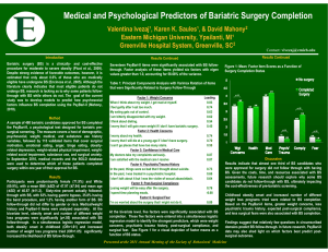 Medical and Psychological Predictors of Bariatric Surgery Completion