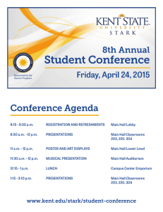 Student Conference Conference Agenda 8th Annual Friday, April 24, 2015