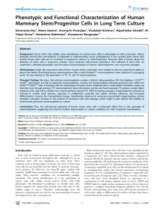 Phenotypic and Functional Characterization of Human