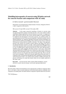 Modelling heterogeneity of concrete using 2D lattice network