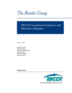 ERCOT Investment Incentives and Resource Adequacy  June 1, 2012