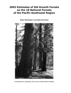 2002 Estimates of Old Growth Forests on the 18 National Forests