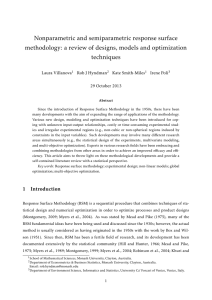 Nonparametric and semiparametric response surface