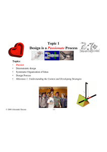 Topic 1 Design is a Process Passionate