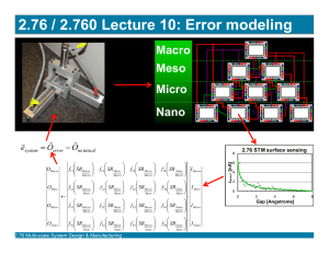 2.76 / 2.760 Lecture 10: Error modeling Macro Meso Micro