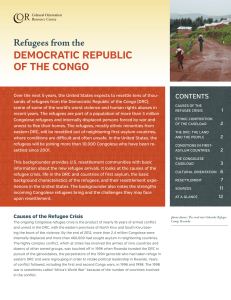 Democratic republic of the congo Refugees from the