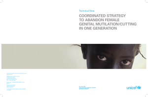 COORDINATED STRATEGY TO ABANDON FEMALE GENITAL MUTILATION/CUTTING IN ONE GENERATION