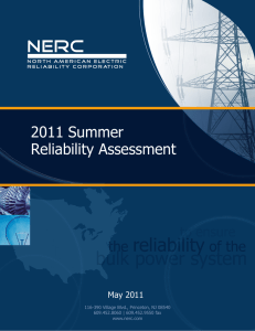 reliability bulk power system 2011 Summer Reliability Assessment