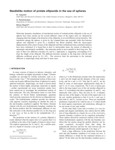 Needlelike motion of prolate ellipsoids in the sea of spheres