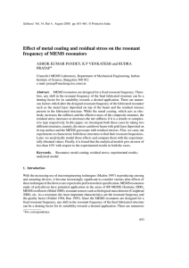 Effect of metal coating and residual stress on the resonant PRATAP