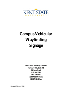 Campus Vehicular Wayfinding Signage