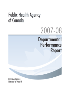 2007-08 Public Health Agency of Canada Departmental