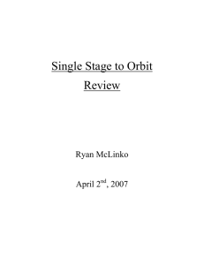 Single Stage to Orbit Review Ryan McLinko