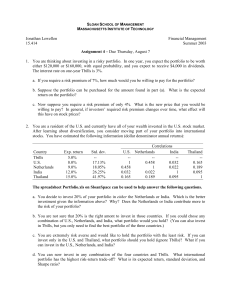 Jonathan Lewellen Financial Management 15.414 Summer 2003