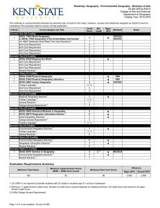 Roadmap: Geography - Environmental Geography - Bachelor of Arts AS-BA-GEOG-ENVG