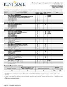 Roadmap: Geography - Geographic Information - Bachelor of Arts AS-BA-GEOG-GINF