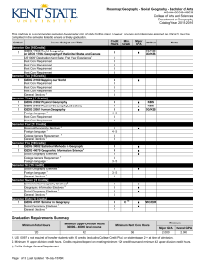 Roadmap: Geography - Social Geography - Bachelor of Arts AS-BA-GEOG-SGEG