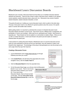 Blackboard Learn Discussion Boards