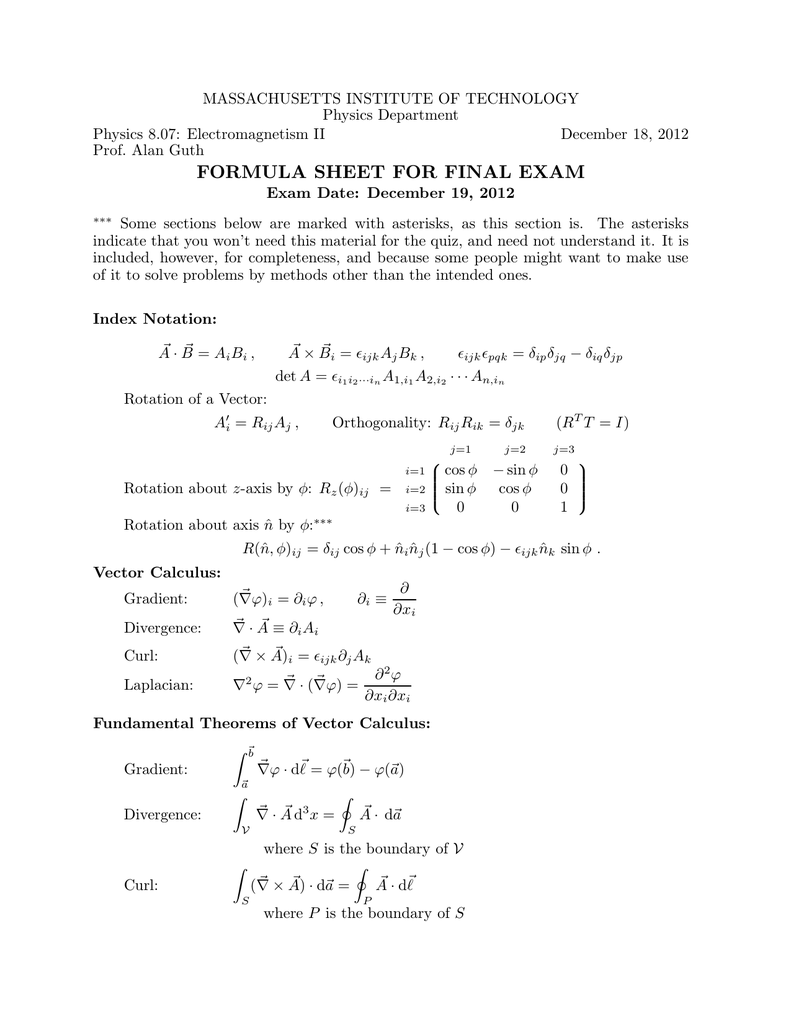 Massachusetts Institute Of Technology Physics Department Physics 8 07 Electromagnetism Ii December 18 12