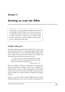 Starting to read the Bible Session 2