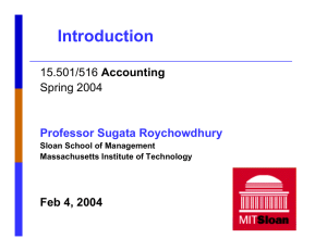 Introduction Accounting Spring 2004 Feb 4, 2004