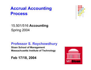 Accrual Accounting Process Accounting Spring 2004