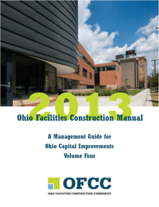 2013 Ohio Facilities Construction Manual A Management Guide for Ohio Capital Improvements