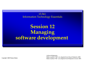 Session 12 Managing software development 15.561