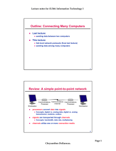 Outline: Connecting Many Computers Lecture notes for 15.564: Information Technology I