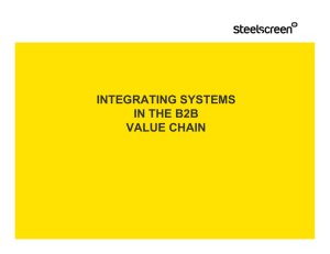 INTEGRATING SYSTEMS IN THE B2B VALUE CHAIN