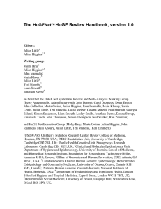 The HuGE Review Handbook, version 1.0 HuGENet ™