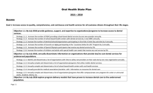 Oral Health State Plan 2013 – 2018